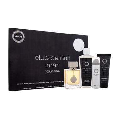 ARMAF Club De Nuit Men 100ml + SG 100ml + Deo 50ml + Shampoo 100ml (Set 4pcs) – Complete Luxury for Men - 100ml + 100ml + 50ml + 100ml - ARMAF