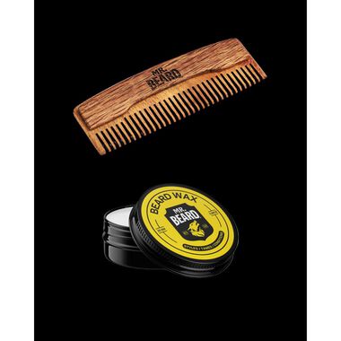 Mr Beard Tame & Frame Beard Kit (Beard Wax + Wooden Comb) - Mr Beard