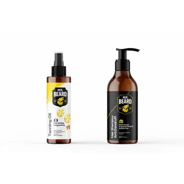 Mr Beard Summer Care Bundle Tanning Oil + Hair Shampoo - Mr Beard